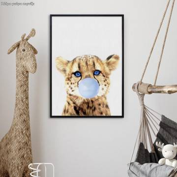 Bubble baby leopard, αφίσα, κάδρο