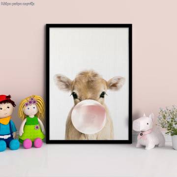 Bubble baby cow, αφίσα, κάδρο