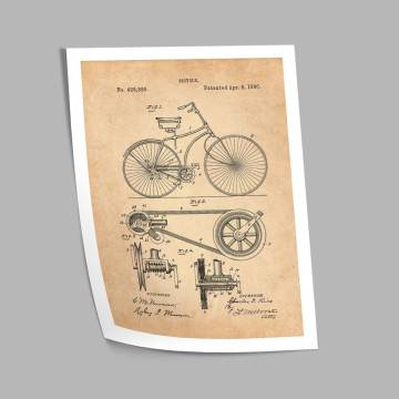 Bicycle patent, αφίσα, κάδρο 2
