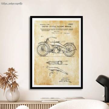Harley Davidson patent, αφίσα, κάδρο