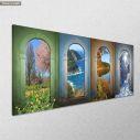 Canvas print 4 seasons, panoramic