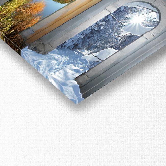 Canvas print 4 seasons, panoramic