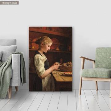 Canvas printPotato peeling girl, Anker A. S