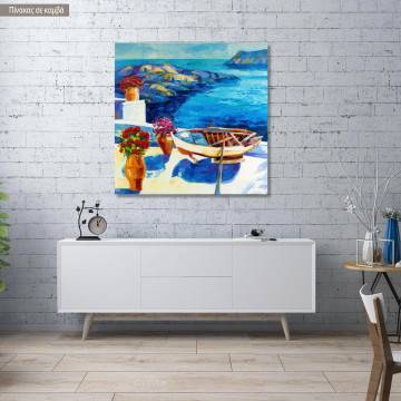 Canvas print Sea balcony view