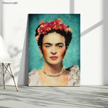 Πίνακας σε καμβά Flowered Frida II