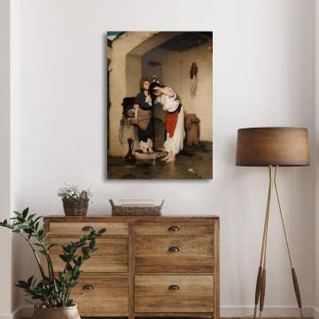 Canvas print  Young girl bathing Litras Framed canvas View 1 2