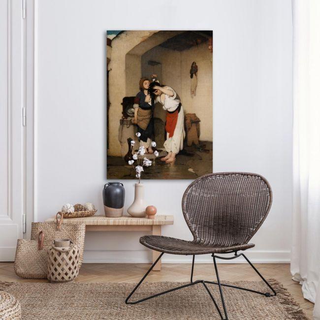 Canvas printYoung girl bathing, Litras