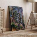 Canvas print Pines and rocks, Cezanne P.