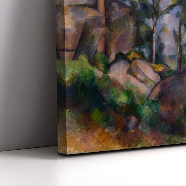Canvas print Pines and rocks, Cezanne P.