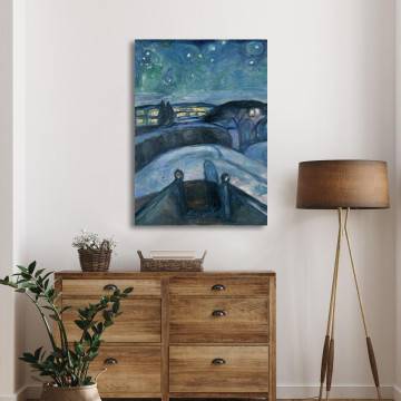 Canvas print Starry night Munch E. Framed canvas View 1 2