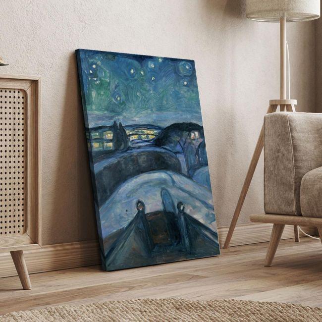 Canvas print Starry night, Munch E.