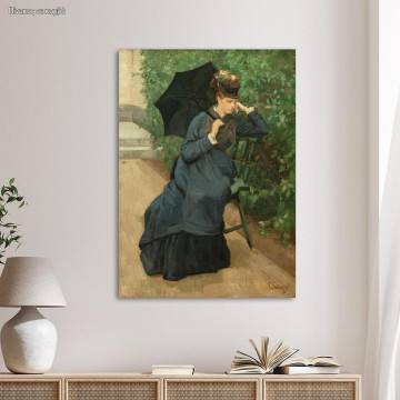 Πίνακας ζωγραφικής Γυναίκα με ομπρέλα, Πανταζής Π.