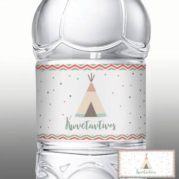 Sticker label Indian tent chevron