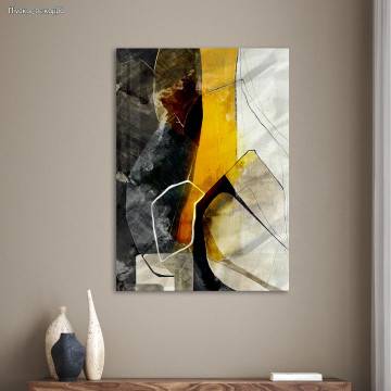 Canvas print Abstract yellow and gray