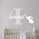 Wall stickers Monogram name elephant