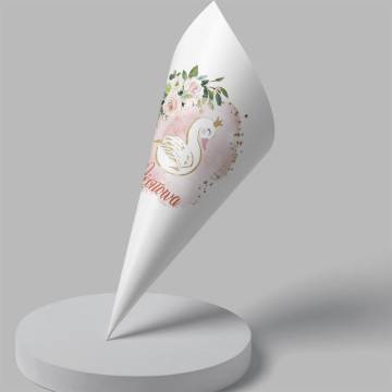 Paper candy cones personalized 2
