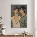 Canvas print Two sisters, reart (original by O. Mueller).