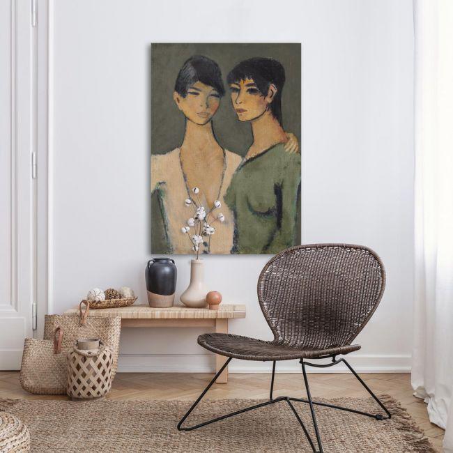 Canvas print Two sisters, reart (original by O. Mueller).