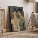 Canvas print Two sisters, reart (original by O. Mueller).