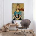 Canvas print Jeanne Hebuterne, seated, Amedeo Modigliani