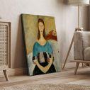 Canvas print Jeanne Hebuterne, seated, Amedeo Modigliani