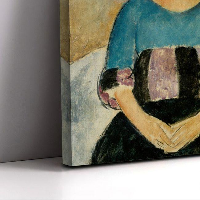 Canvas print Jeanne Hebuterne, seated, Amedeo Modigliani