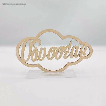 Wooden cloud with name 2