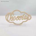 Wooden cloud with name