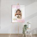 Canvas printwelcome to my baptism, Frame swan with photo