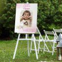 Canvas printwelcome to my baptism, Frame swan with photo