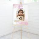 Canvas printwelcome to my baptism, Frame swan with photo