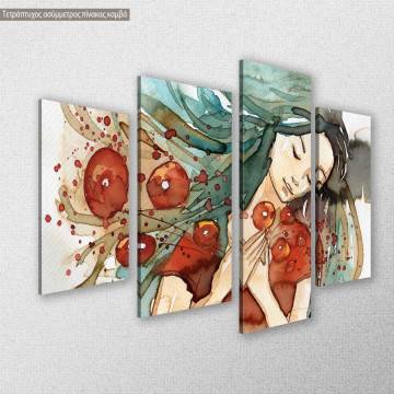 Canvas print A breath of spring, four panels 2