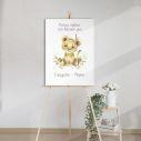 Canvas print baptism, Little lion watercolor girly