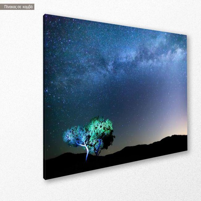 Canvas printMilky Way over the Meteora, Greece