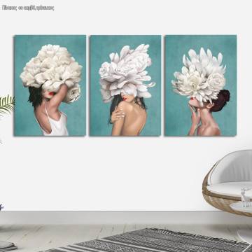 Poster Flowers explosion 3 panels