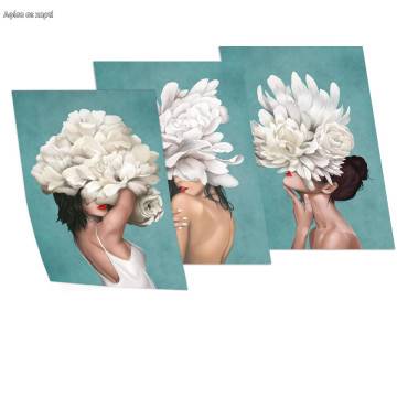 Flowers explosion, αφίσα, κάδρο τρίπτυχο 2