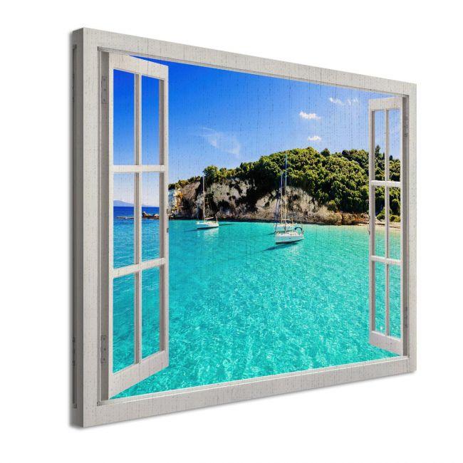 Canvas print, Paxoi trough the window