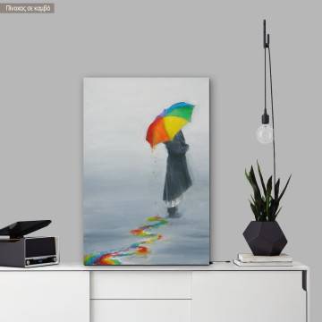 Πίνακας σε καμβά Color of the rain
