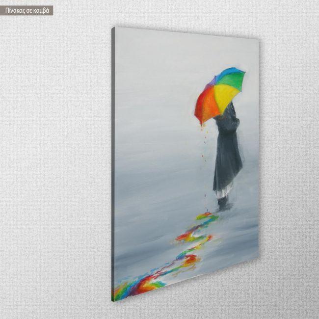 Πίνακας σε καμβά Color of the rain, κοντινό