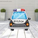 Wooden printed largefigure, police car