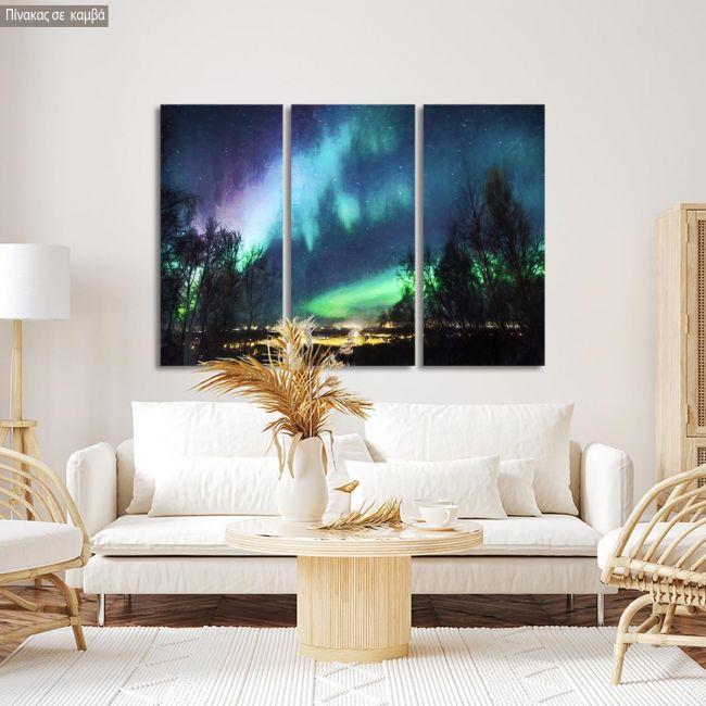 Canvas print Wanderer above the sea of fog Caspar D. F,3 panels