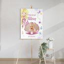 Canvas print  welcome to my baptism, Frame mermaid blonde with photo