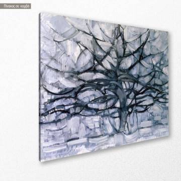 Canvas print Gray tree Mondrian Piet Framed canvas View 1 2