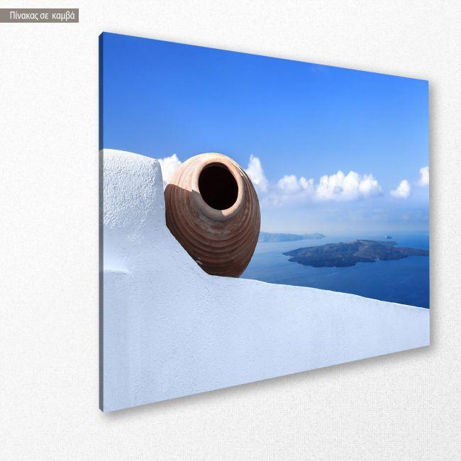 Πίνακας σε καμβά Santorini island, κοντινό
