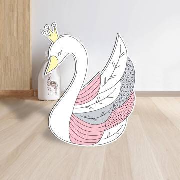 Artistic Swan Princess ξύλινη φιγούρα εκτυπωμένη με κύκνο 2