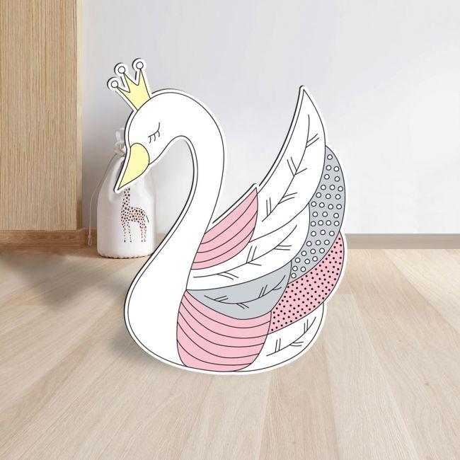 Artistic Swan Princess ξύλινη φιγούρα εκτυπωμένη με κύκνο