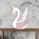 Artistic Swan Princess ξύλινη φιγούρα εκτυπωμένη με κύκνο