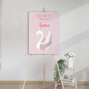 Canvas printwelcome to my baptism, Artistic Swan Princess