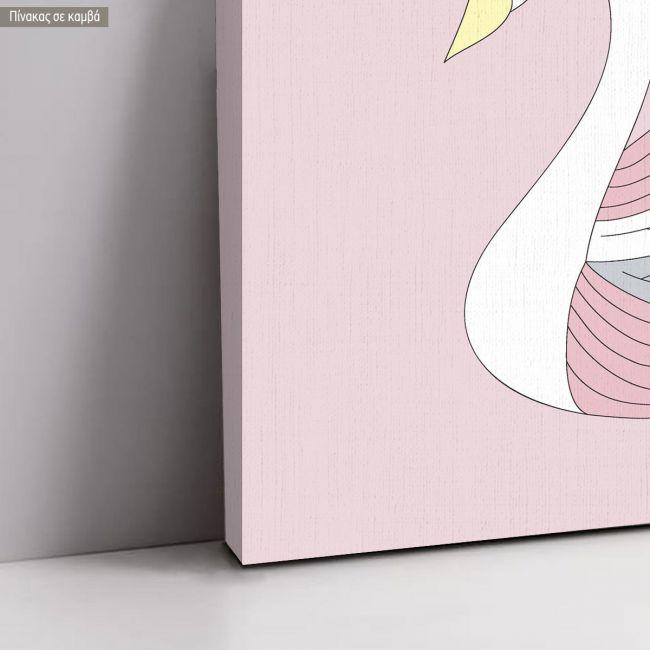 Canvas printwelcome to my baptism, Artistic Swan Princess