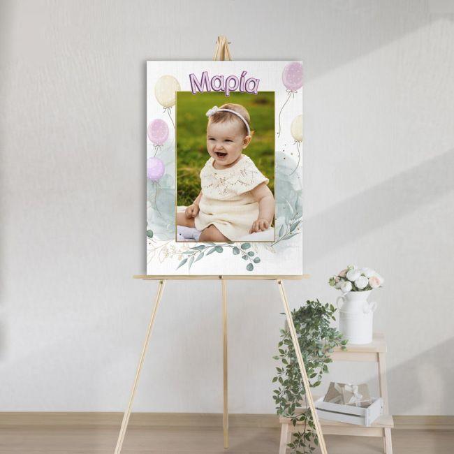 Canvas print Baptism decoration, personalized with photo ▯